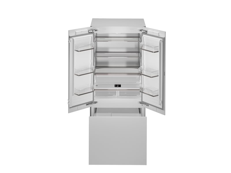 90 cm inbouw French Door koelkast, met ijsblokjesmachine en waterdispenser | Bertazzoni - Panel Ready